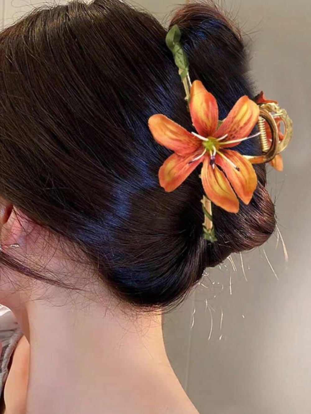 1pc Flower Vine Wrapped Metal Hair Claw Hair Accessories Beach Claw Clips